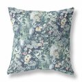 Homeroots 16 in. Springtime Indoor & Outdoor Throw Pillow Muted Green Grey & Indigo 414526